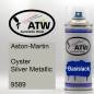 Preview: Aston-Martin, Oyster Silver Metallic, 9589: 400ml Sprühdose, von ATW Autoteile West.